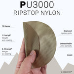 70D Ripstop Nylon PU3000 Waterproof - by the yard