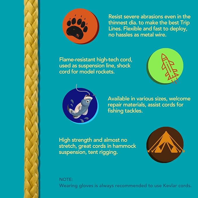 100~2000lb Braided Kevlar Line Utility Cord