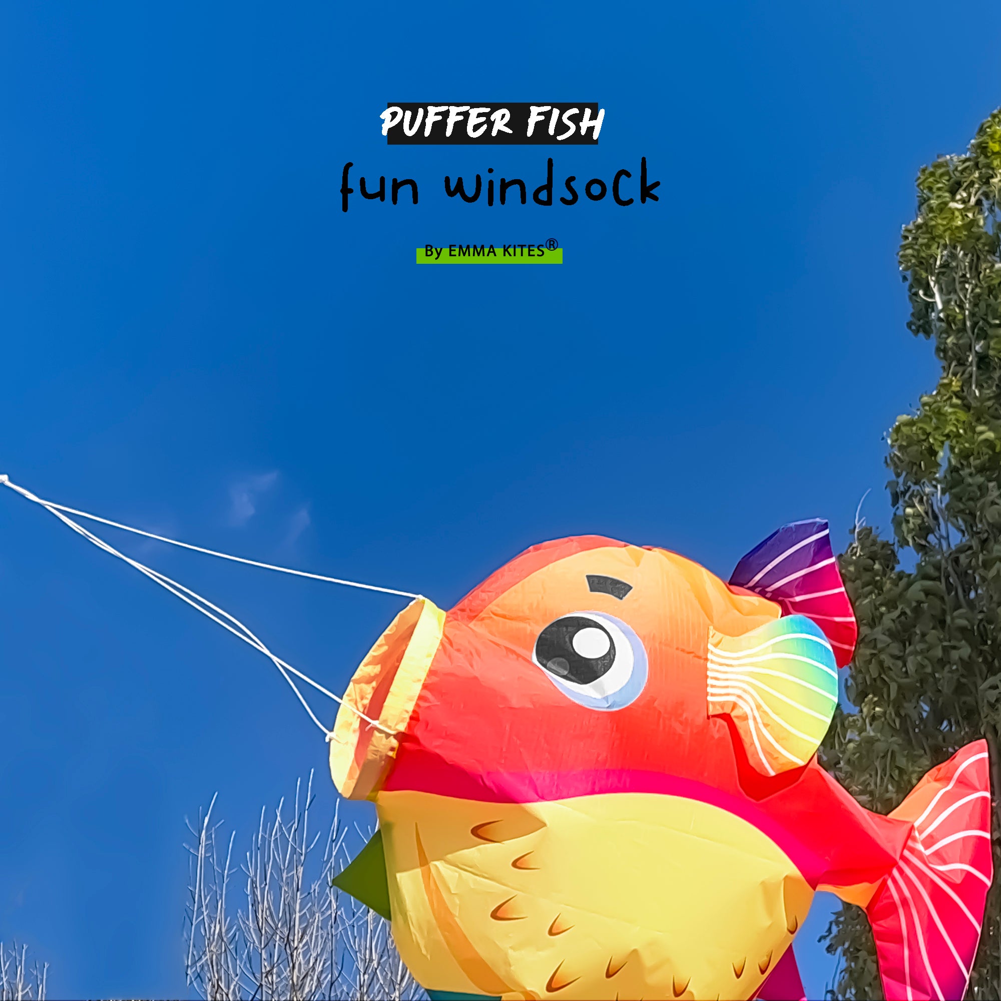 29 inch Puffer Fish Windsock