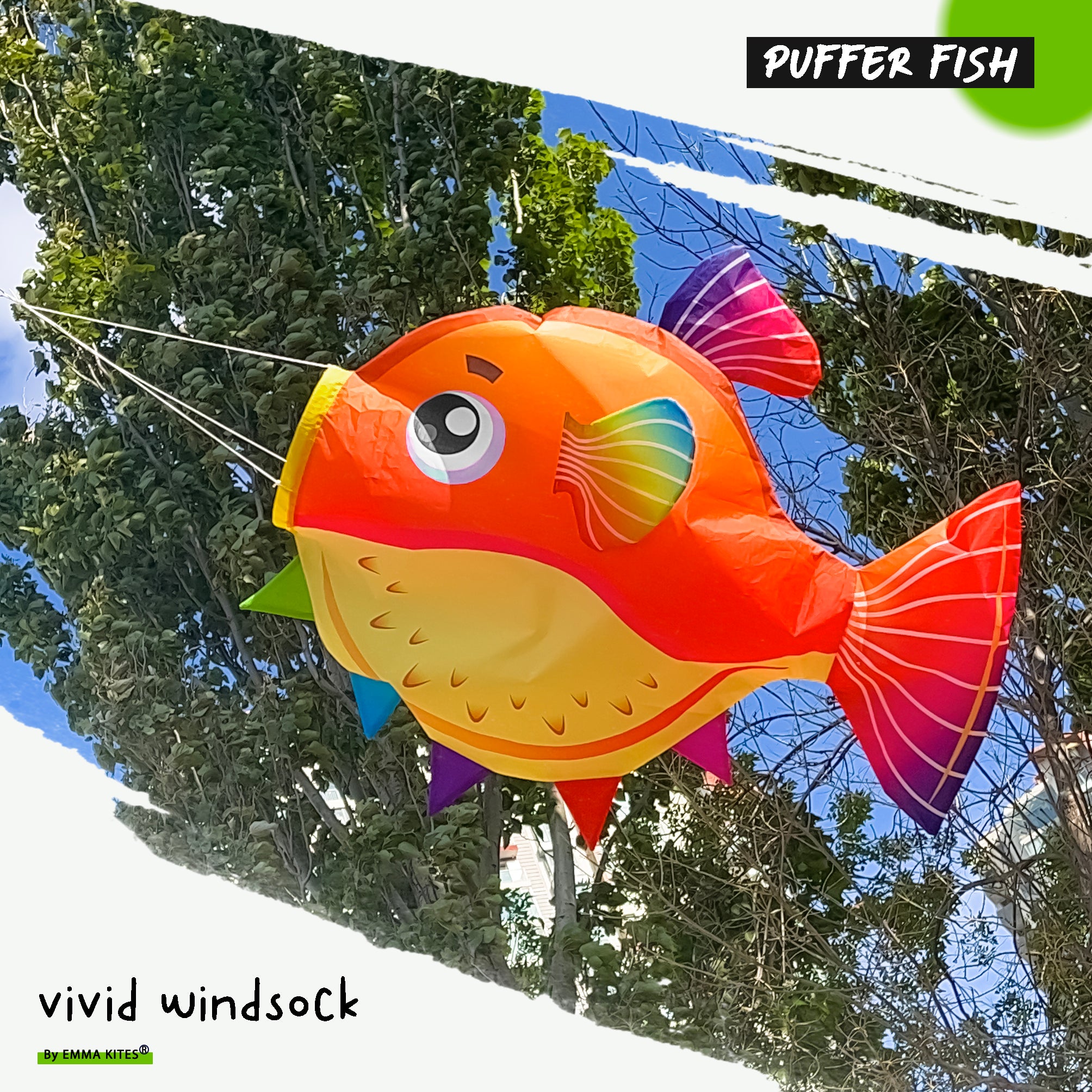 29 inch Puffer Fish Windsock