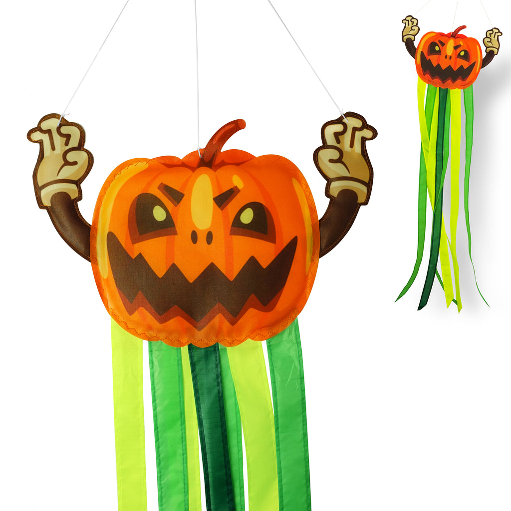 CLEARANCE - Pumpkin Windtail Halloween Hanging Decorations 42-inch