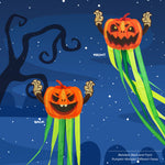 CLEARANCE - Pumpkin Windtail Halloween Hanging Decorations 42-inch