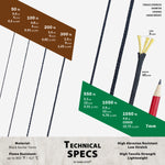 Black Kevlar Line Braided Cords