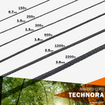 Technora Cord Black - Coated 150~2200Lb