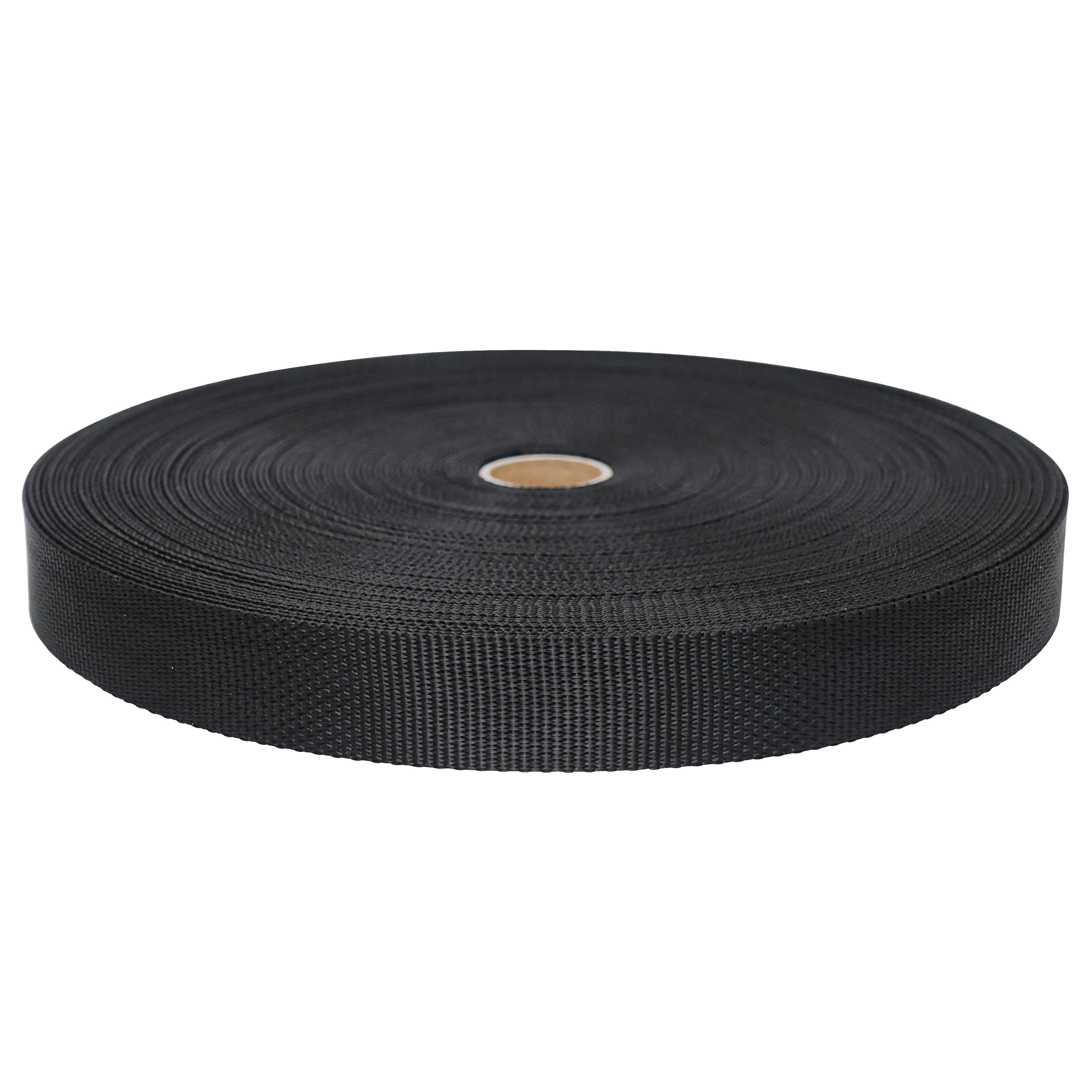 1" Polyester Webbing 1800Lbs Black