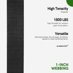 1" Polyester Webbing 1800Lbs Black