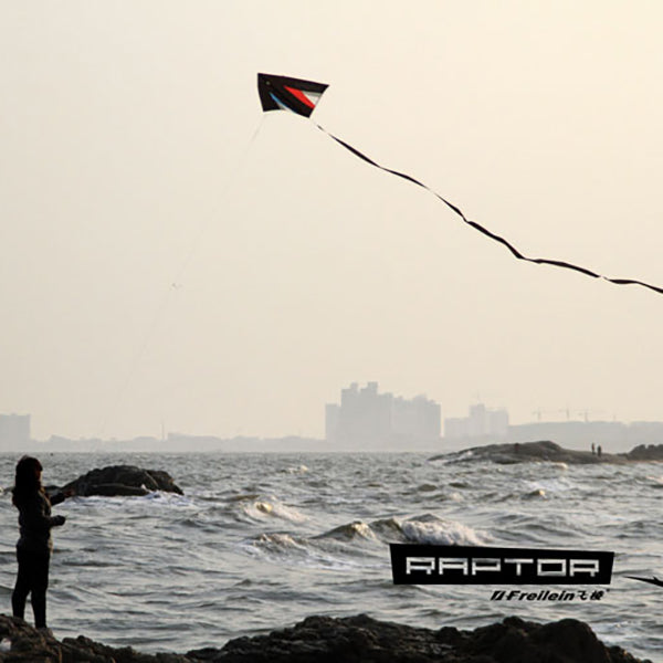 41 Inch White Zero Wind Circling Delta Kite