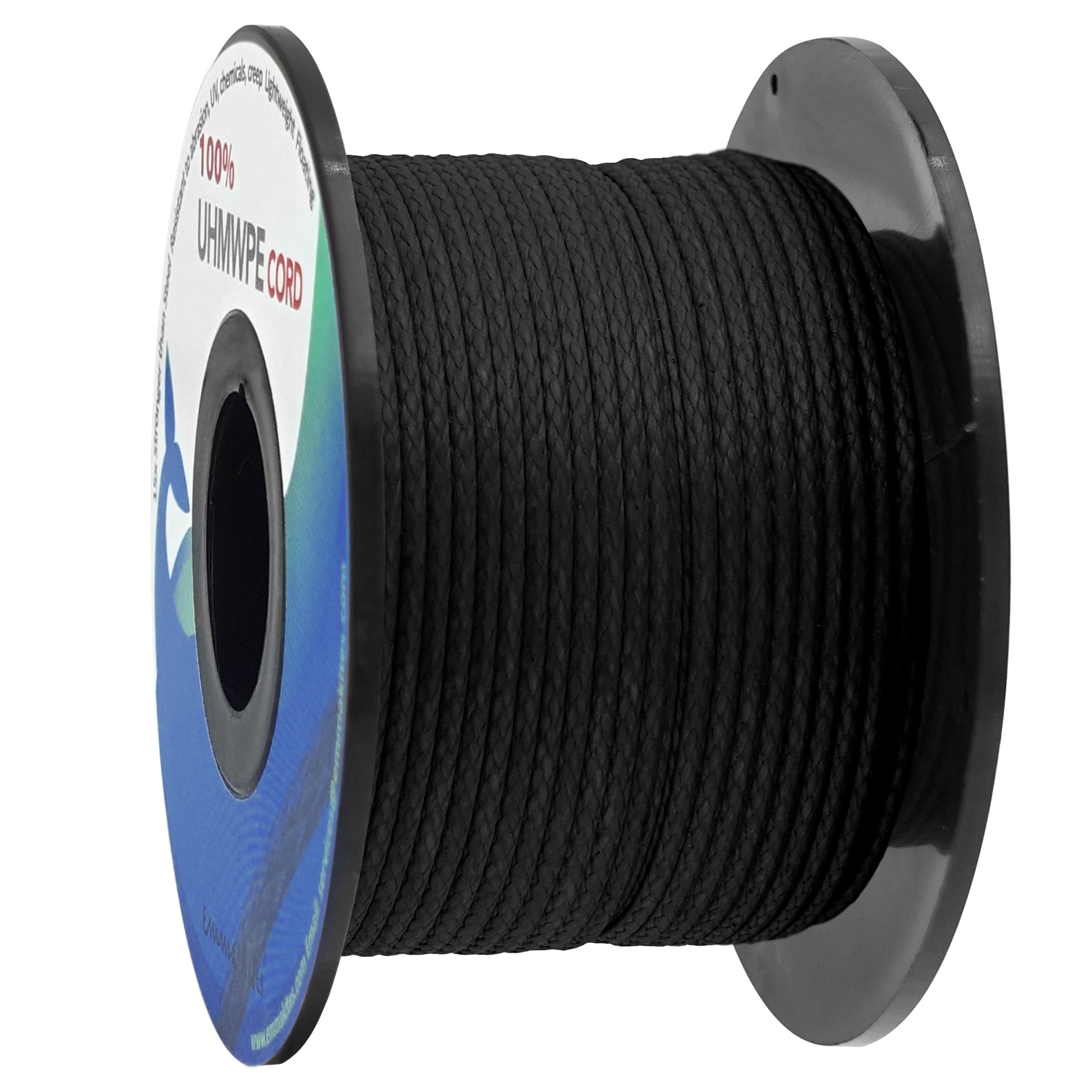 220Lb, 350Lb UHMWPE Braided Line Spool 220Lb 100Ft / Black