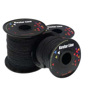 kevlar braided fishing line Black Kevlar Line Braided Cords 1050Lb Cored 50Ft