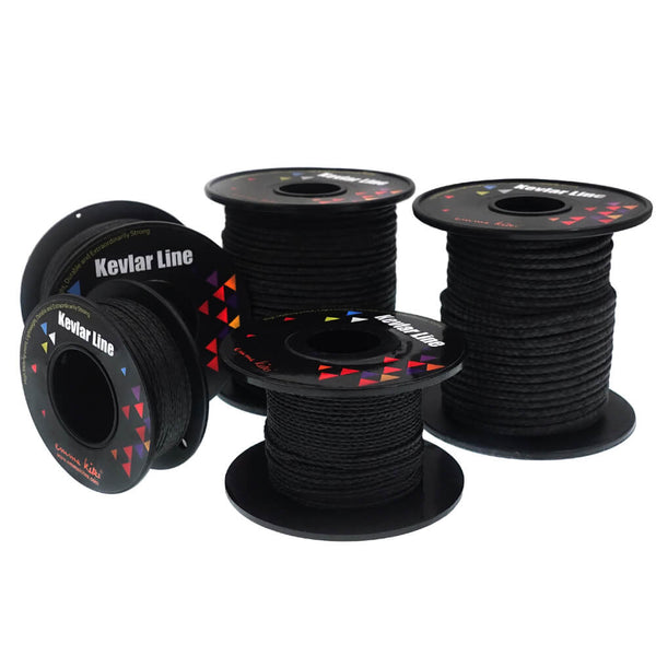 Black Kevlar Line Braided Cords 50Lb 100Ft