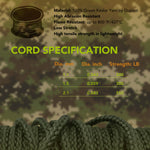 200~550Lb Camo Green Kevlar Cords