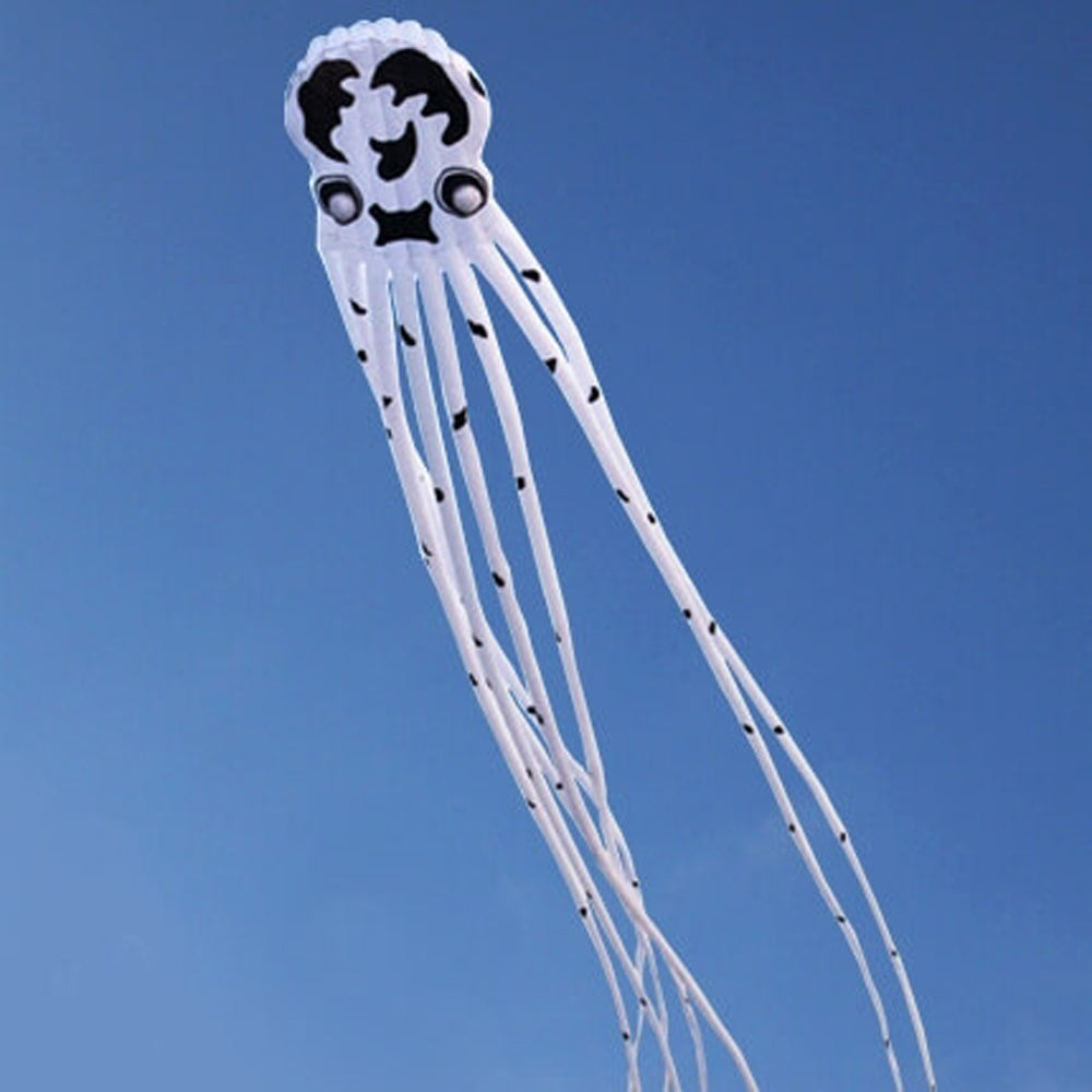 Cute 75Ft 3D Tube-Shaped Parafoil Cow Pattern Octopus Kite