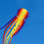 49Ft 3D Tube-Shaped Parafoil Flame Octopus Kite for Kids