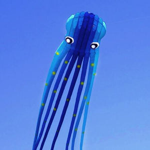 Dark Blue 3D 49ft Tube-Shaped Parafoil Octopus Kite