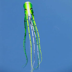 Large Green 75ft Tube-Shaped Parafoil Octopus Kite