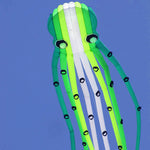 Green 3D 75ft Tube-Shaped Parafoil Octopus Kite Flying