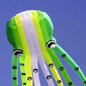 Gradient Green 75ft Tube-Shaped Parafoil Octopus Kite