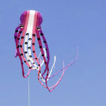 Large Purple 3D 75ft Tube-Shaped Parafoil Octopus Kite Waving