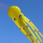 Yellow 75ft Tube-Shaped Parafoil Octopus Kite