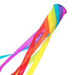 60in Rainbow Spiral Windsock 8 Bright Colors Spinner Garden Decor