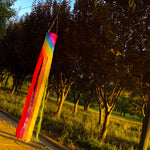 emma kites 60in Rainbow Spiral Windsock 8 Bright Colors Spinner Garden Decor