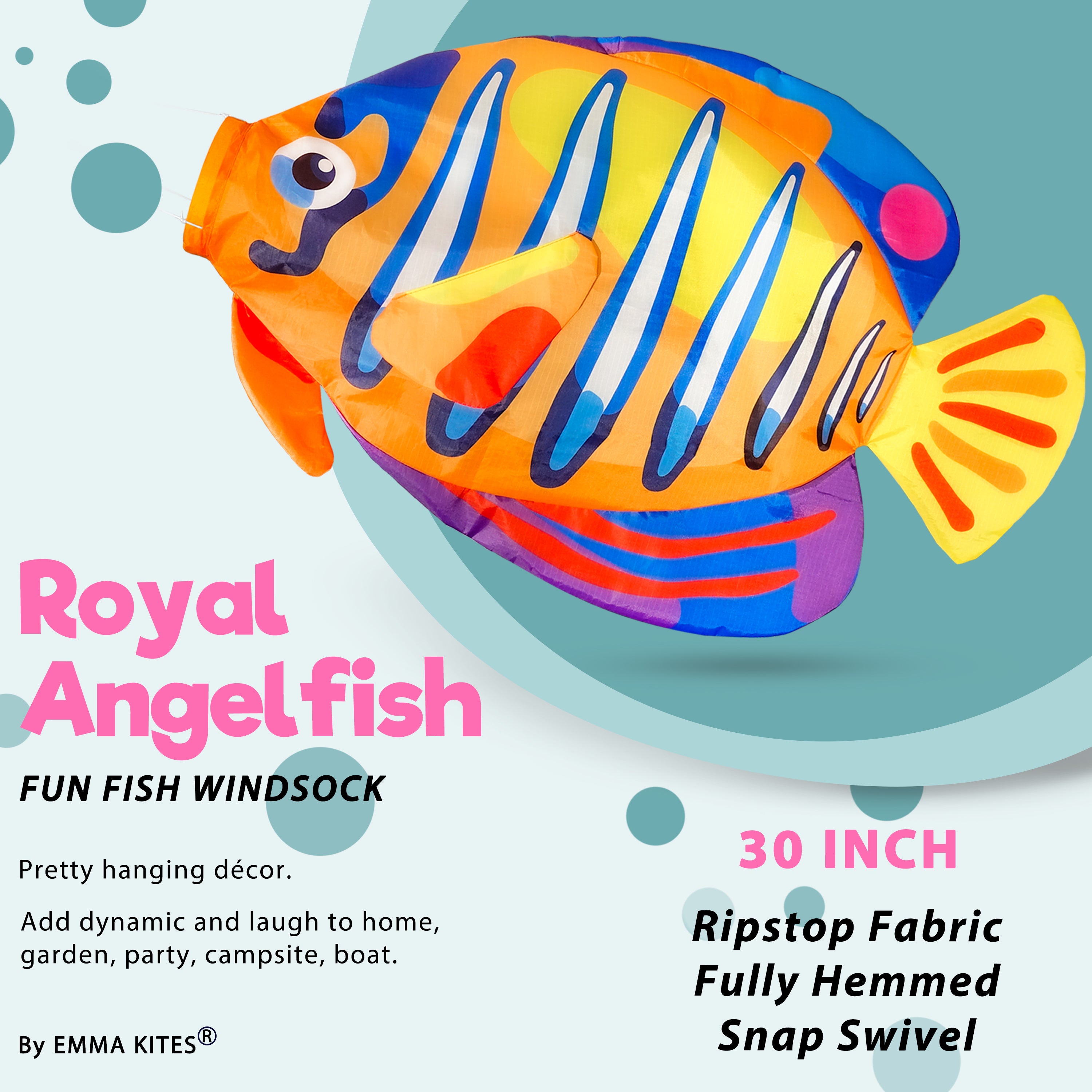 30 inch Royal Angelfish Windsock – Emmakites