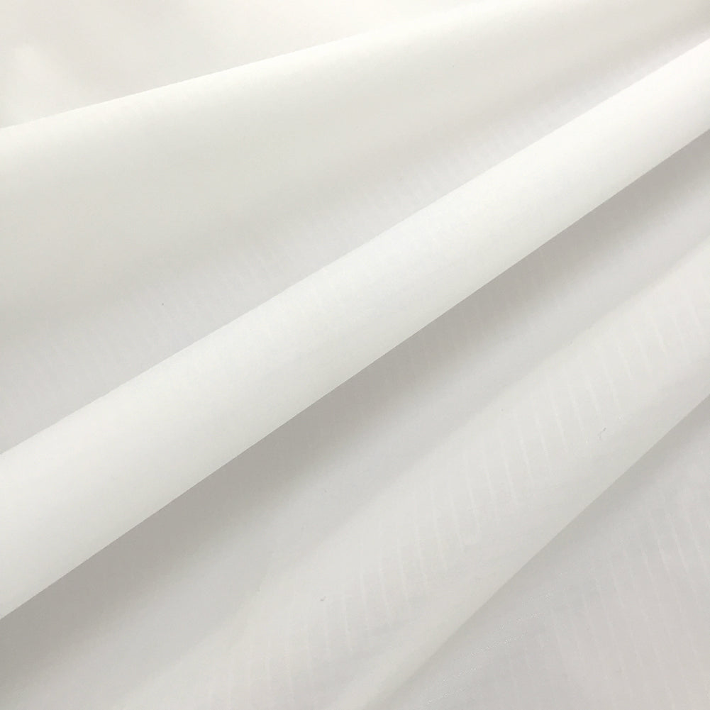 White 40D PU Coated Ripstop Nylon Fabric