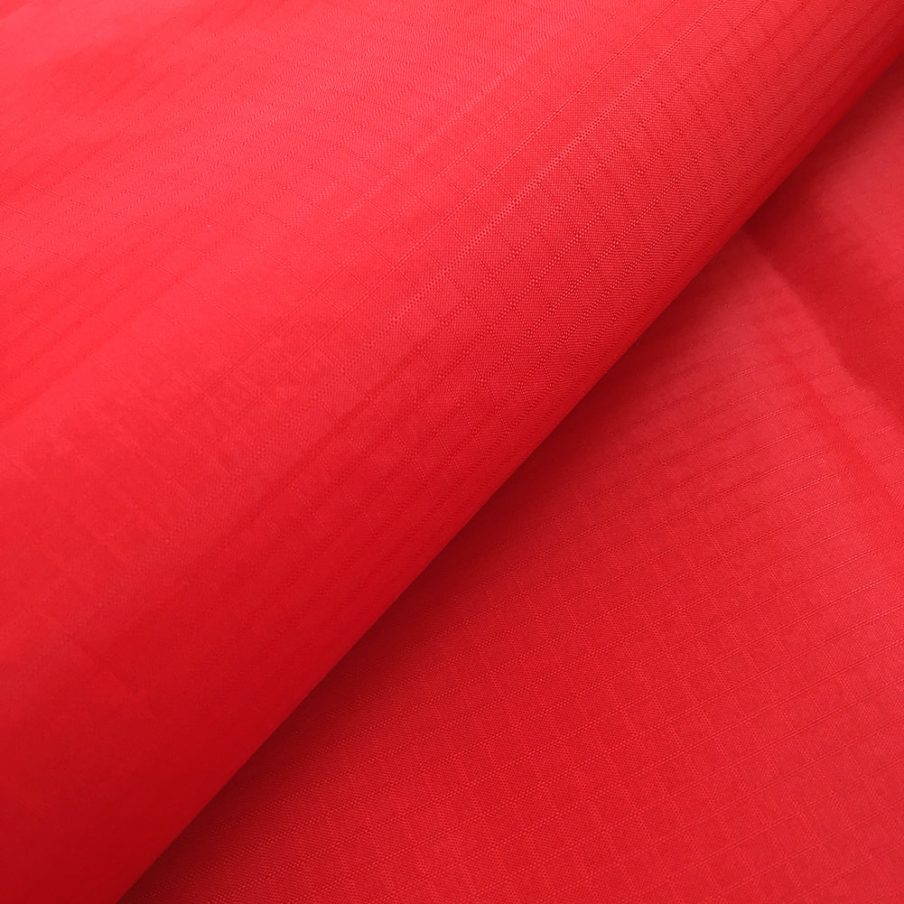 Red 40D PU Coated Ripstop Nylon Fabric