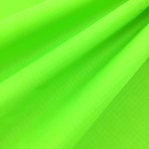 Fluorescent Green 50 Yards 40D PU Coated Ripstop Nylon Fabric
