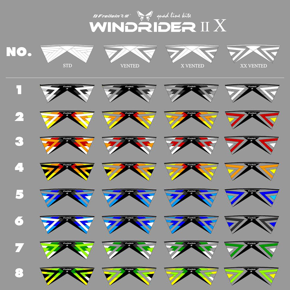 8 colors for each kind of Windrider Ⅱ Ⅹ Quad Line Stunt Kite 